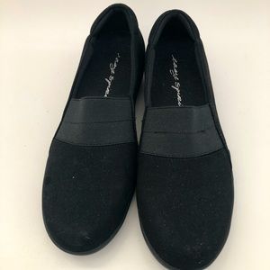 Easy spirit loafers black sz 7W